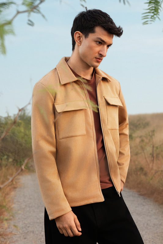 Faux Suede Jacket - 5008