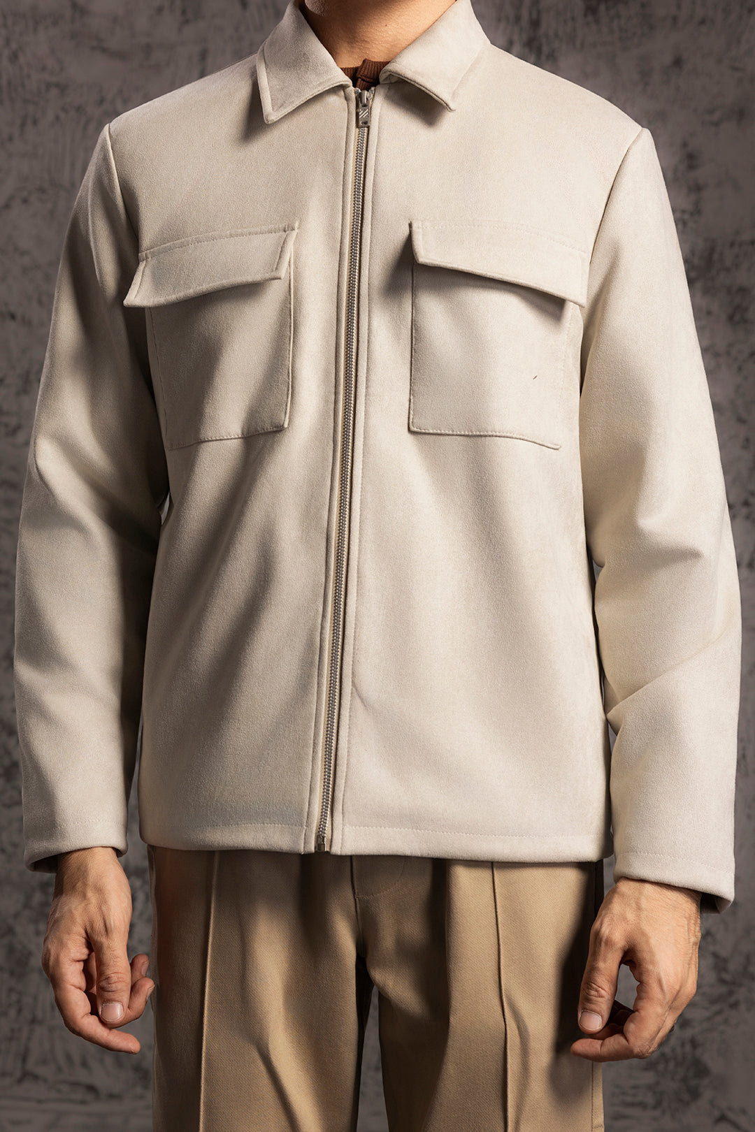 Faux Suede Jacket - 5008