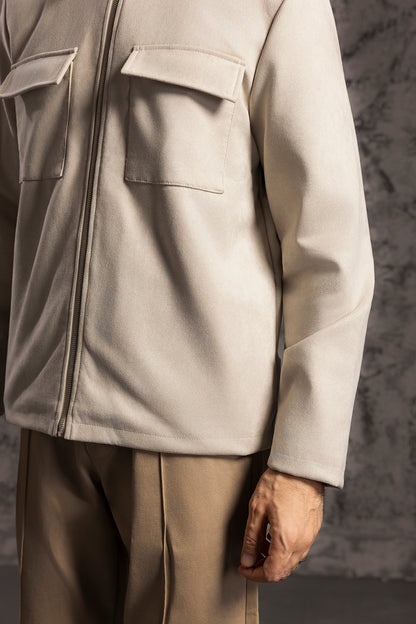 Faux Suede Jacket - 5008