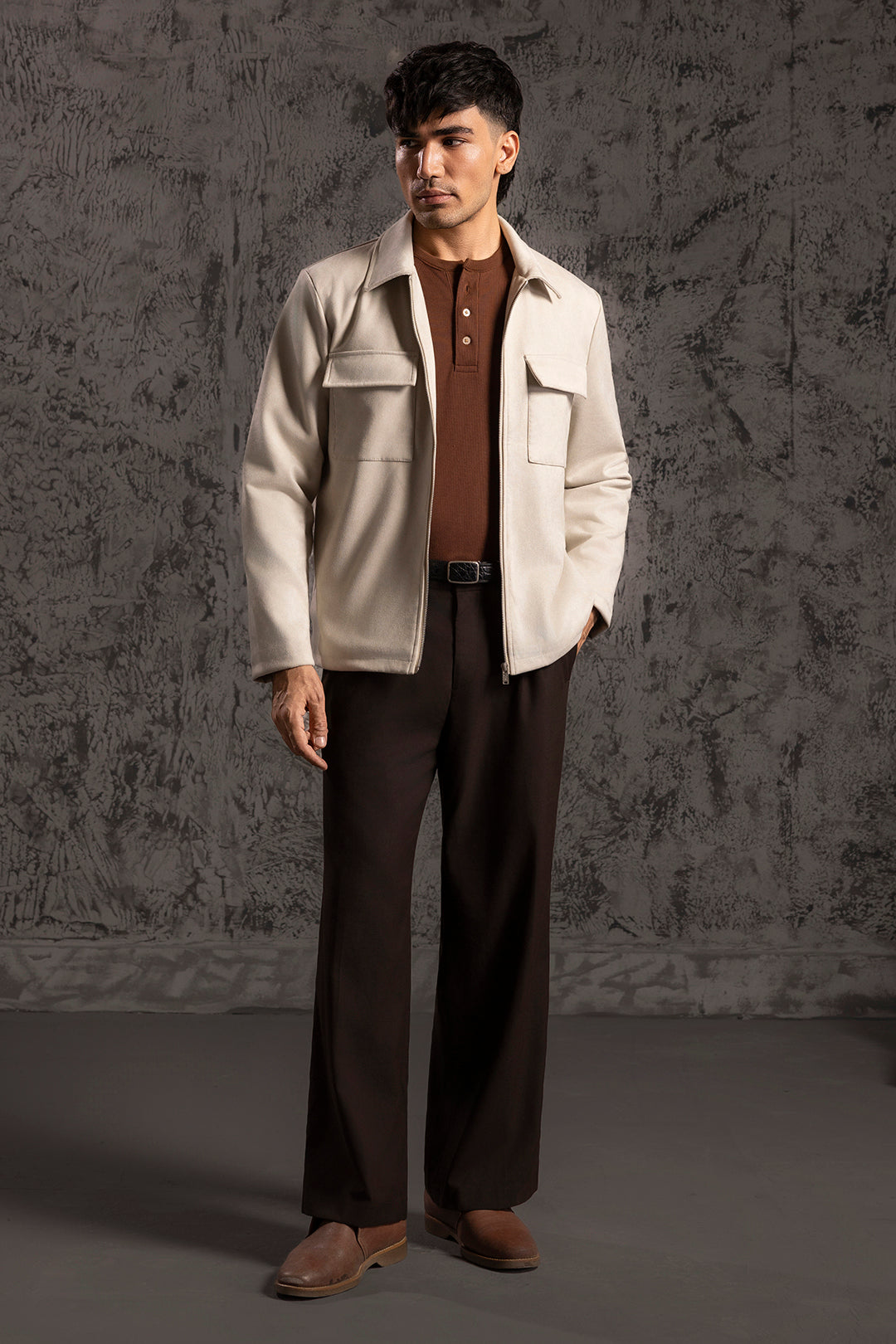 Faux Suede Jacket - 5008