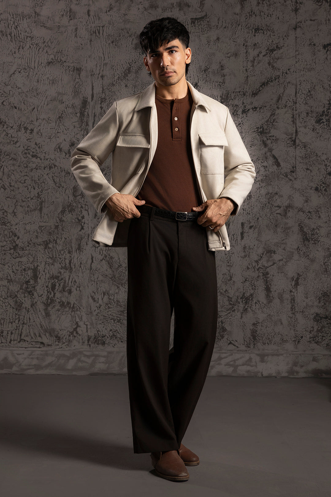 Faux Suede Jacket - 5008