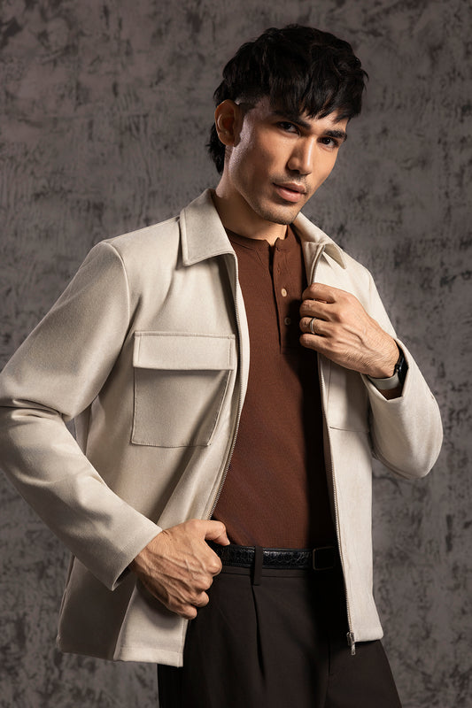 Faux Suede Jacket - 5008