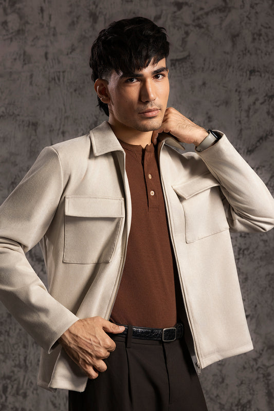 Faux Suede Jacket - 5008