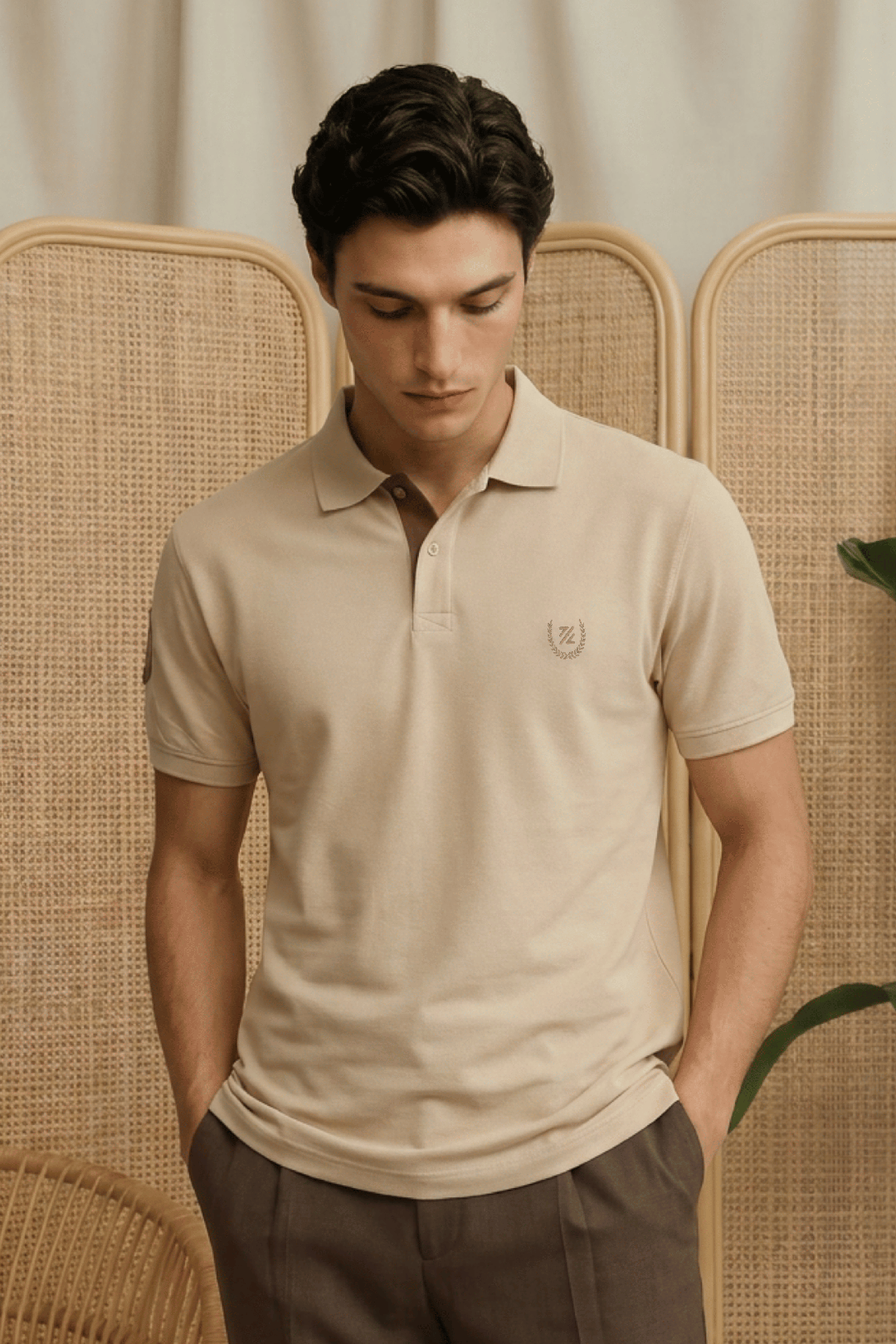 Contrast Placket Polo - 6001