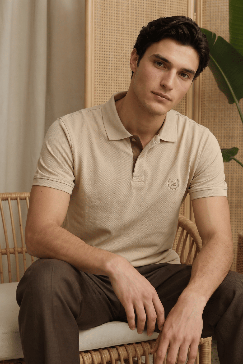 Contrast Placket Polo - 6001