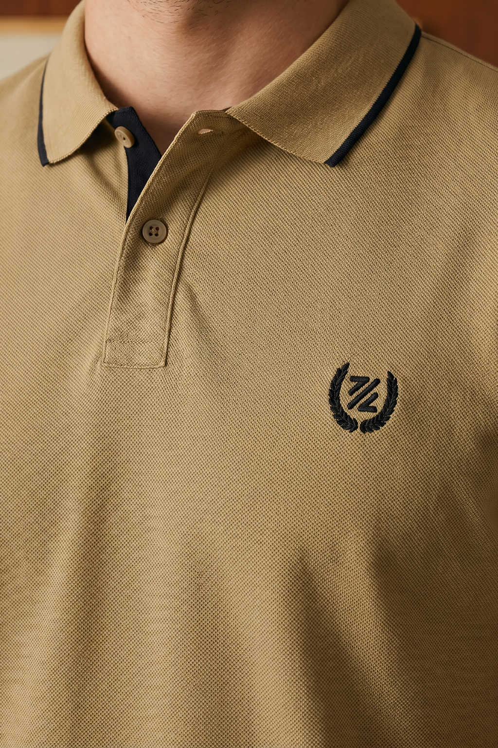 Contrast Placket Polo - 6001