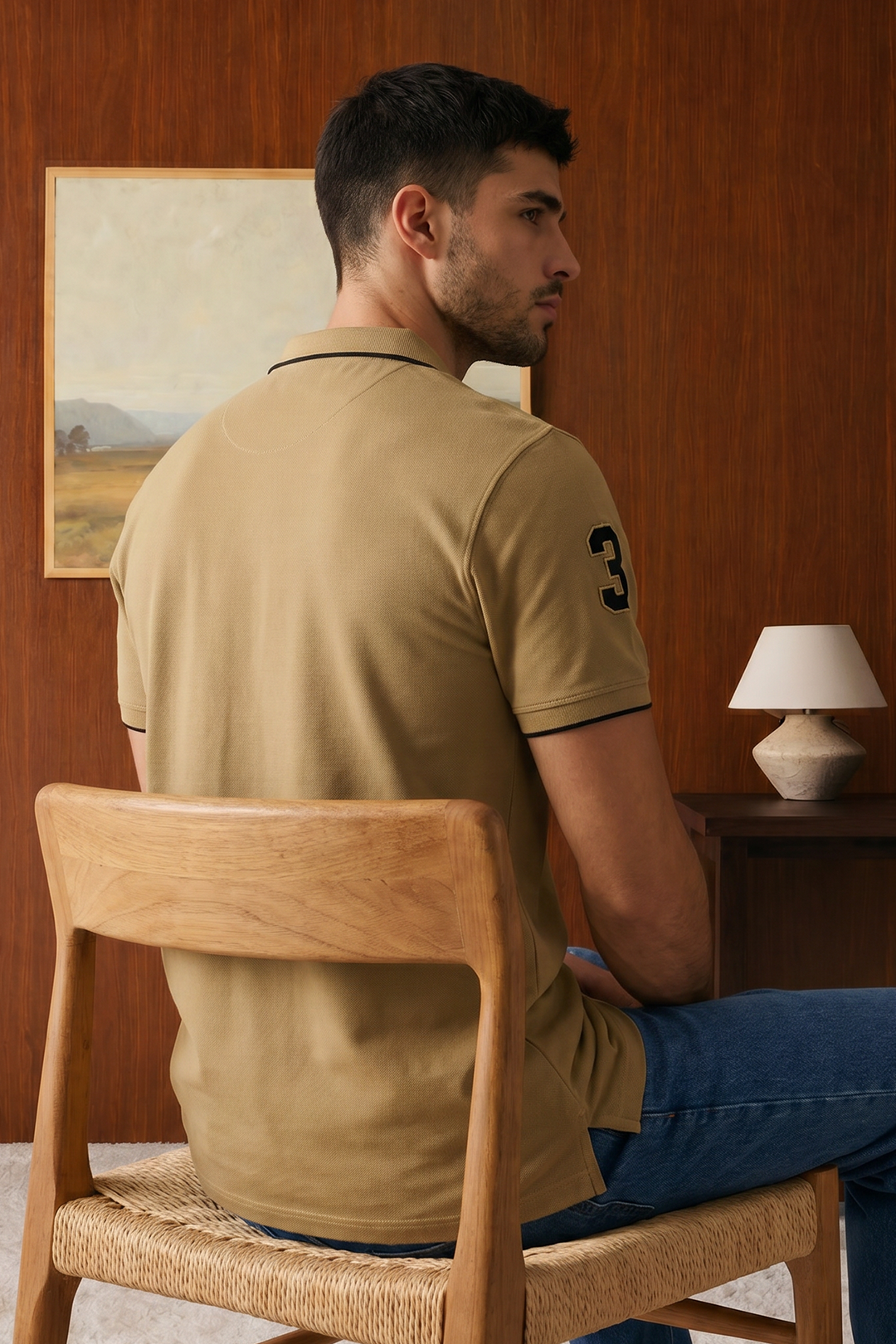Contrast Placket Polo - 6001