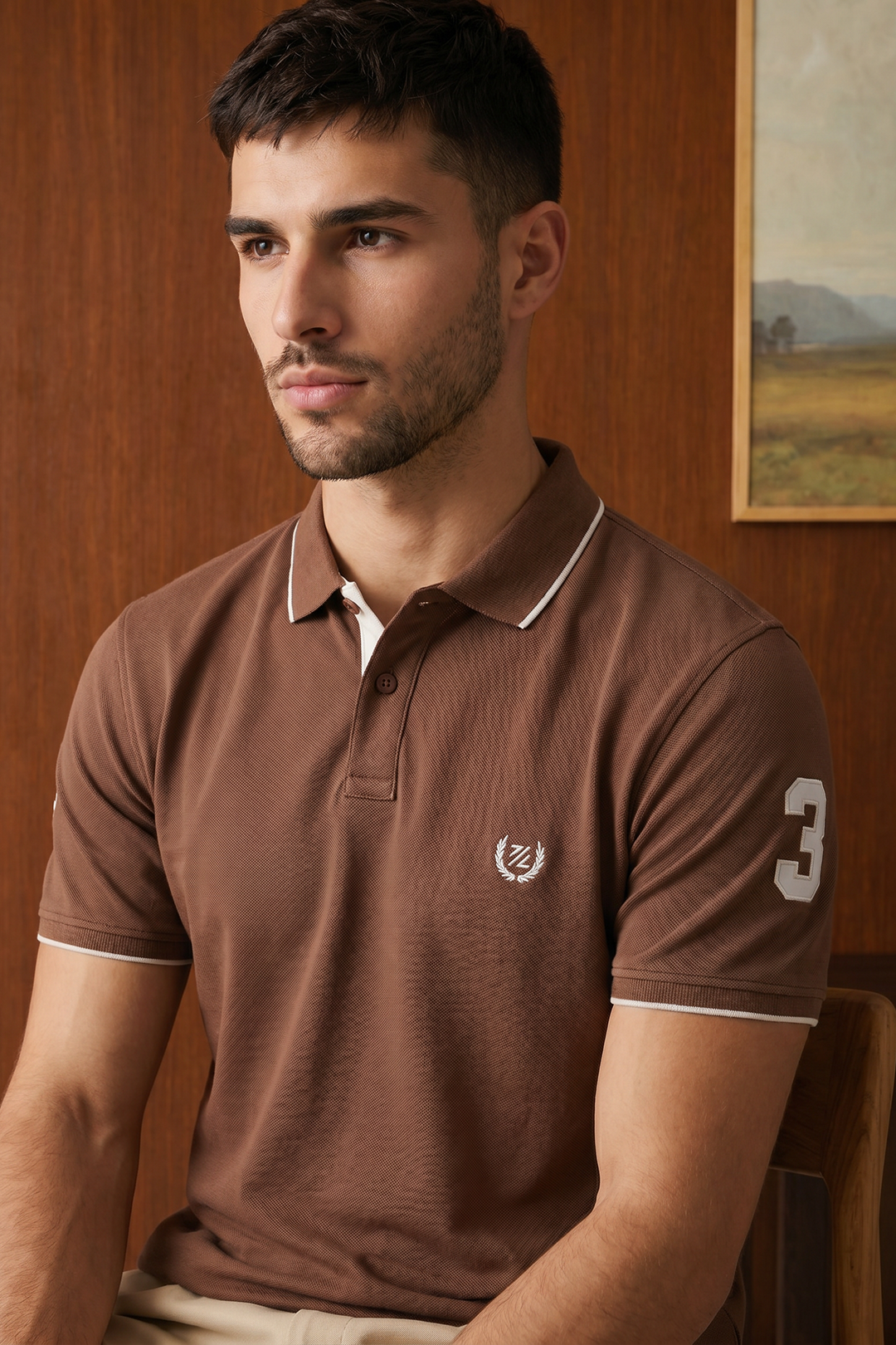 Contrast Placket Polo - 6001