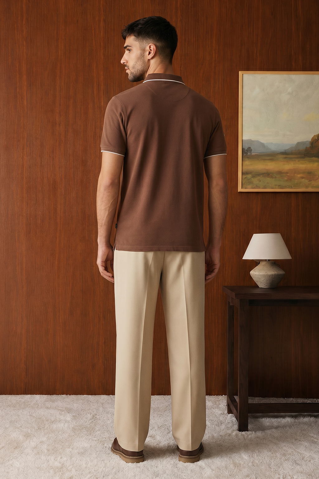 Contrast Placket Polo - 6001