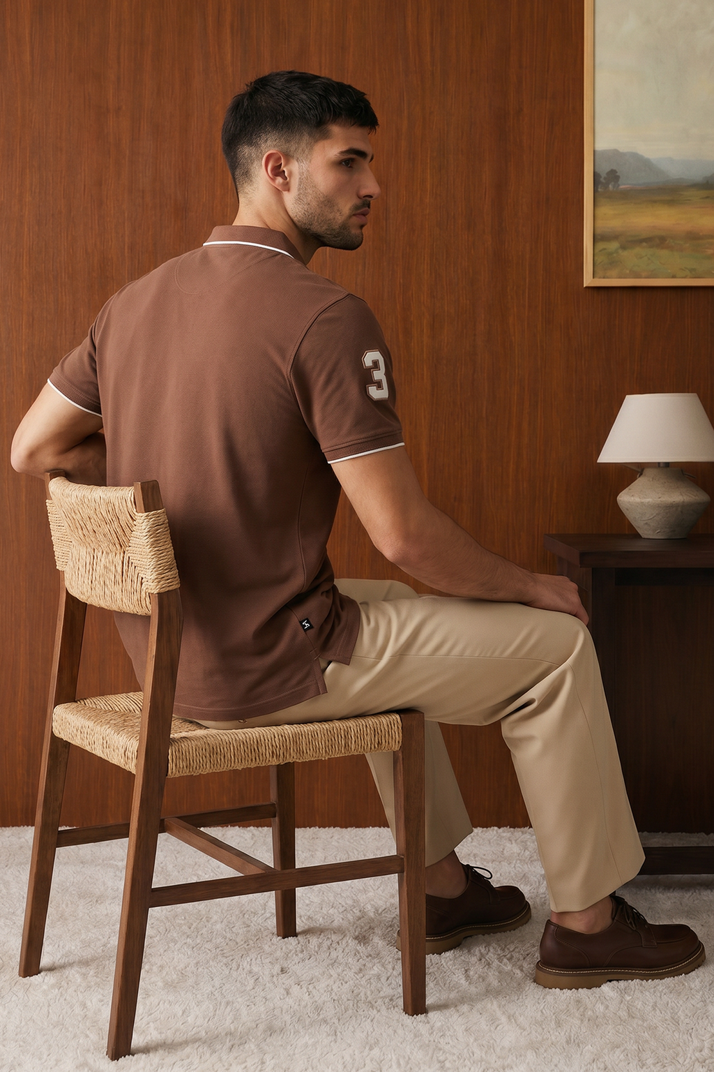 Contrast Placket Polo - 6001