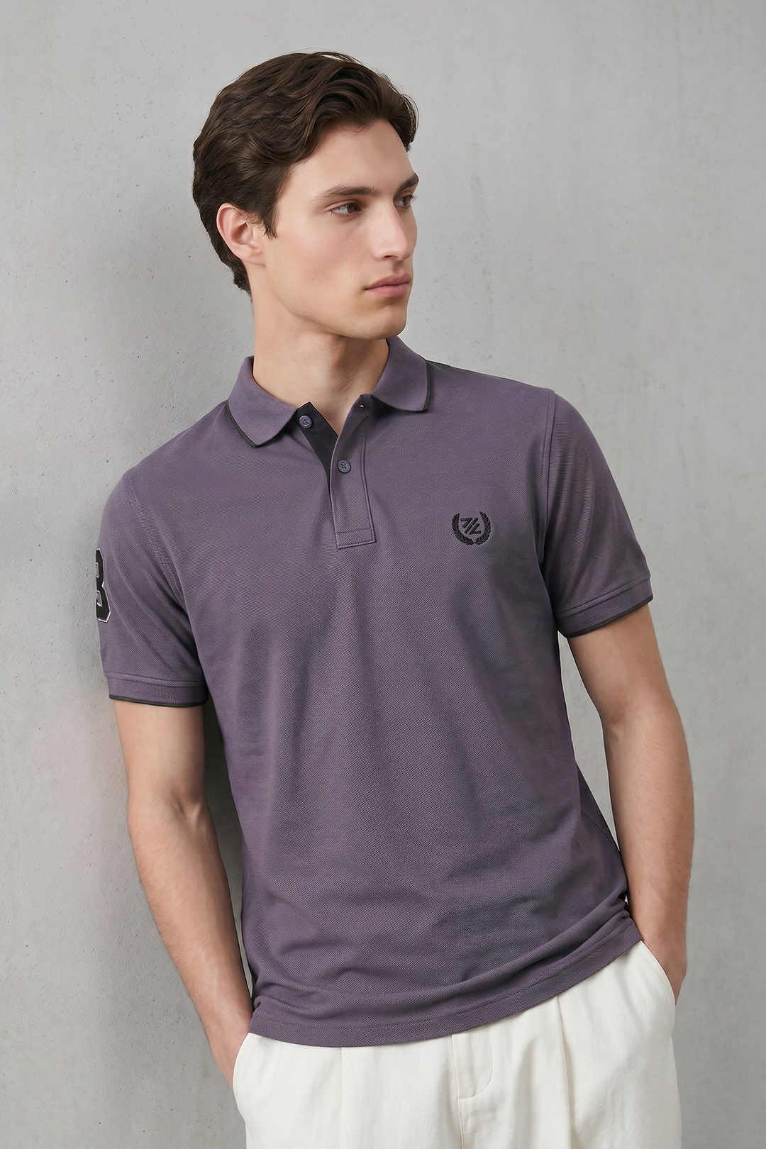 Contrast Placket Polo - 6001