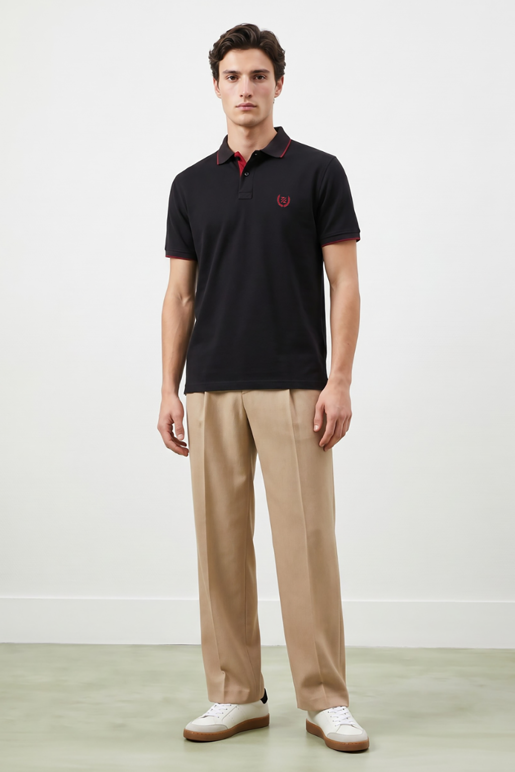 Contrast Placket Polo - 6001