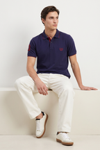 Contrast Placket Polo - 6001