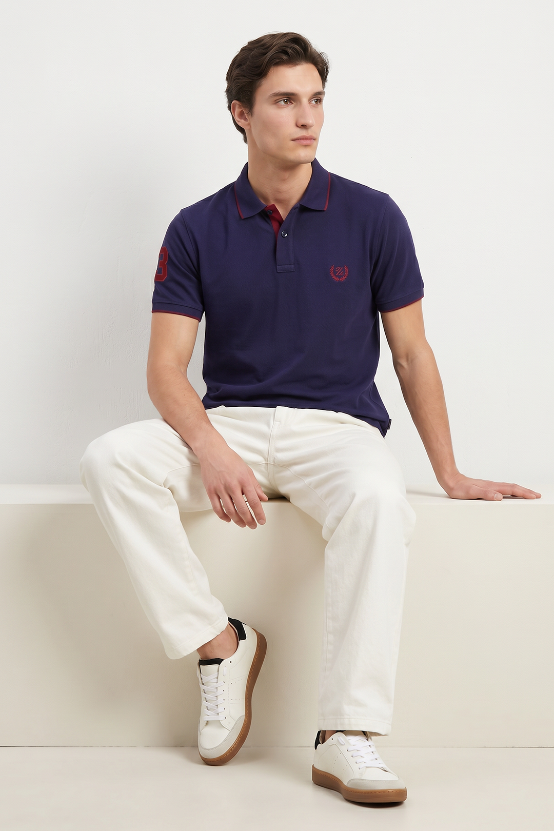 Contrast Placket Polo - 6001