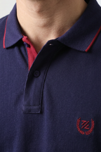 Contrast Placket Polo - 6001