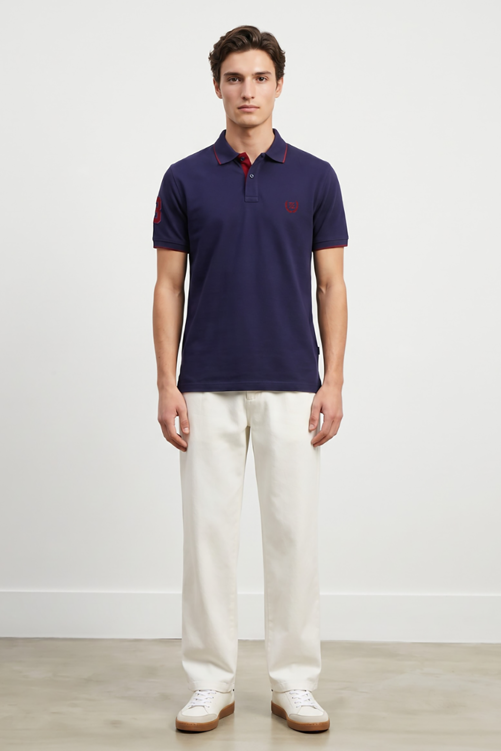 Contrast Placket Polo - 6001