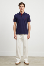 Contrast Placket Polo - 6001