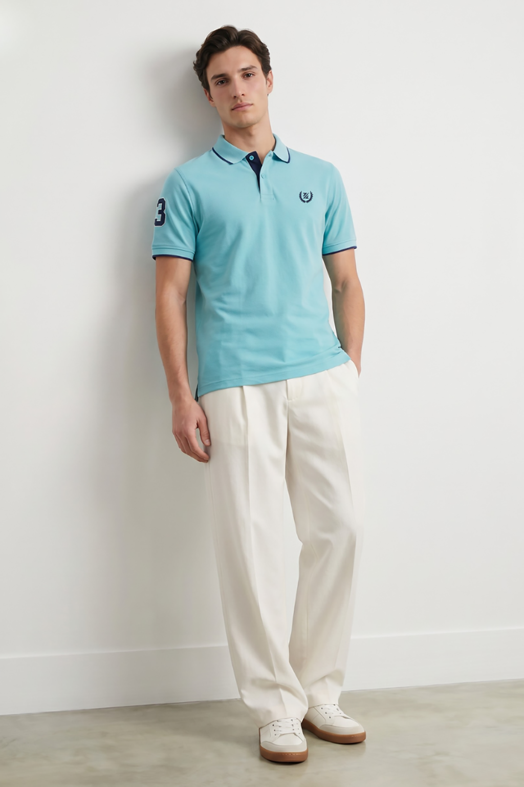 Contrast Placket Polo - 6001