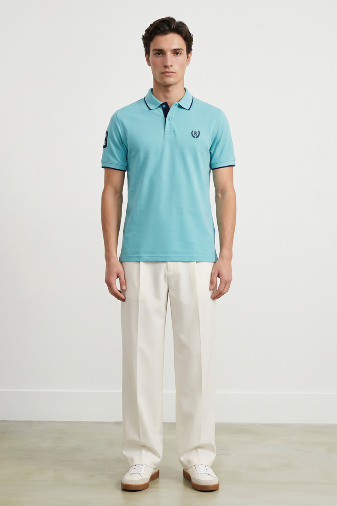 Contrast Placket Polo - 6001