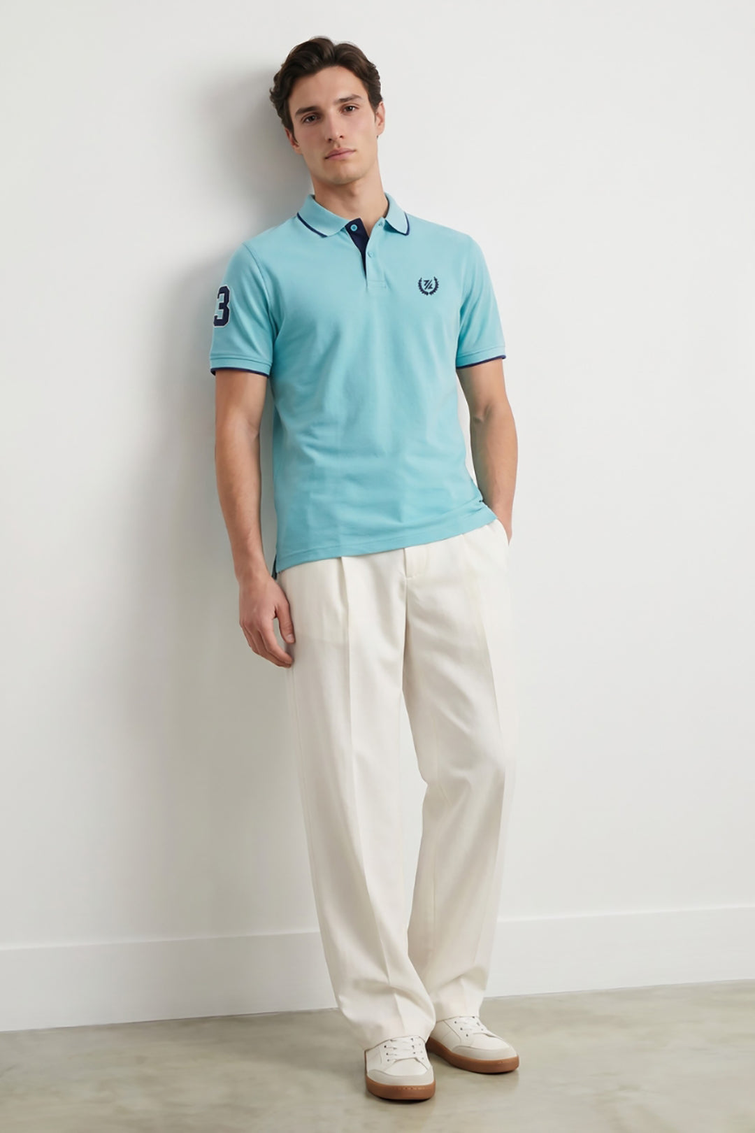 Contrast Placket Polo - 6001