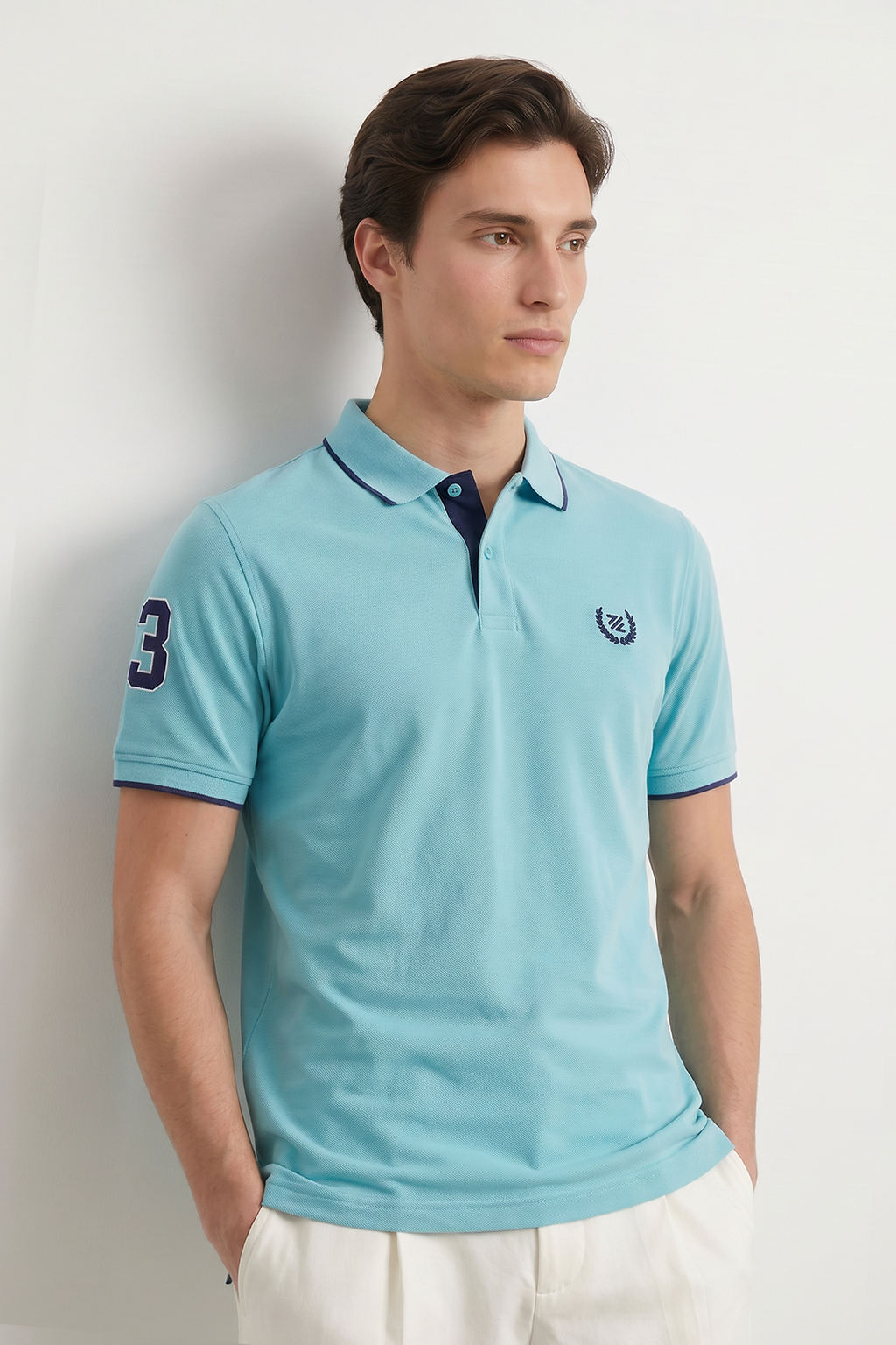 Contrast Placket Polo - 6001