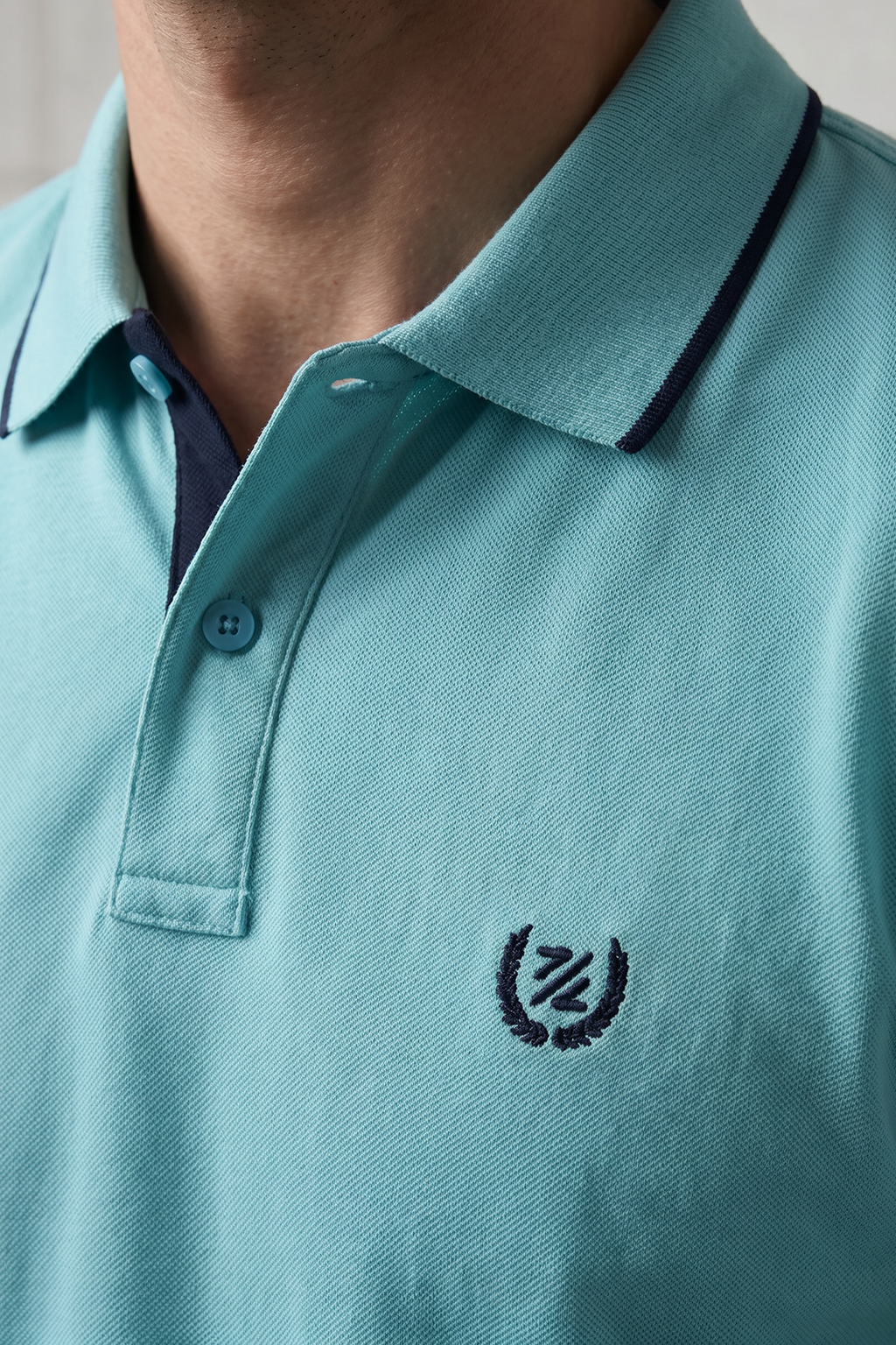 Contrast Placket Polo - 6001