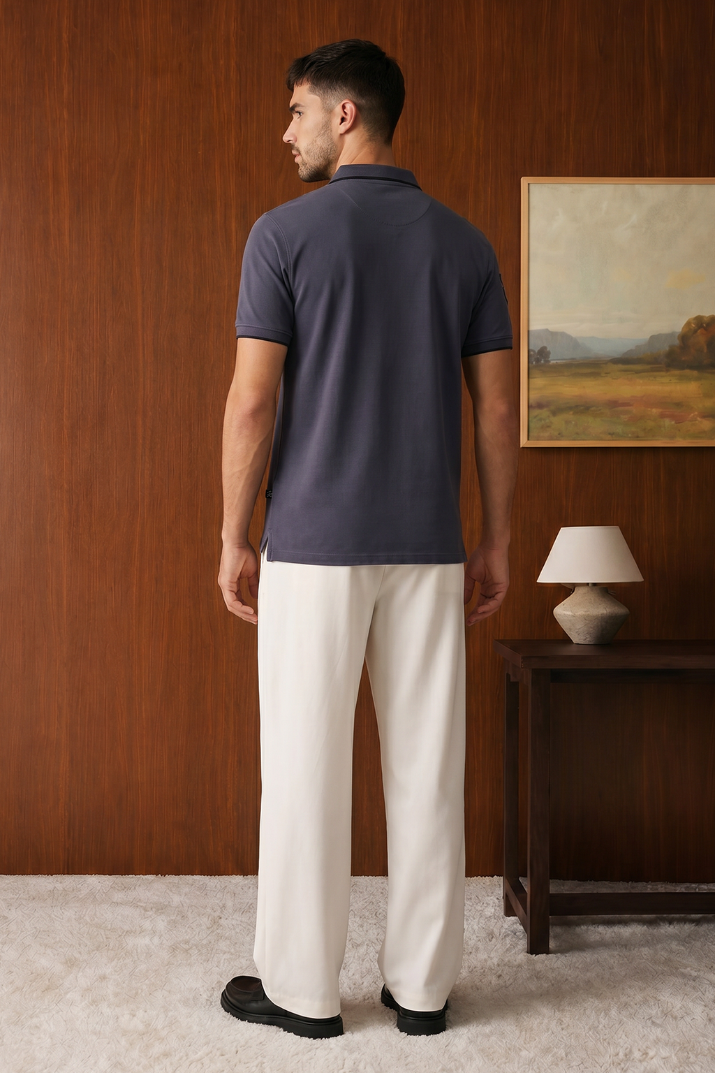 Contrast Placket Polo - 6001