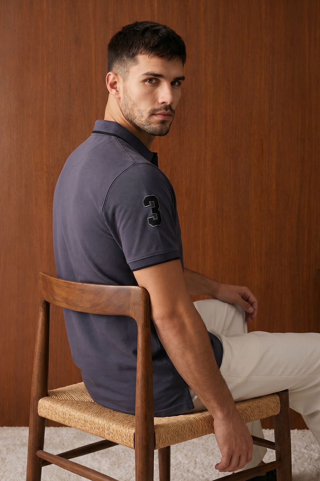 Contrast Placket Polo - 6001