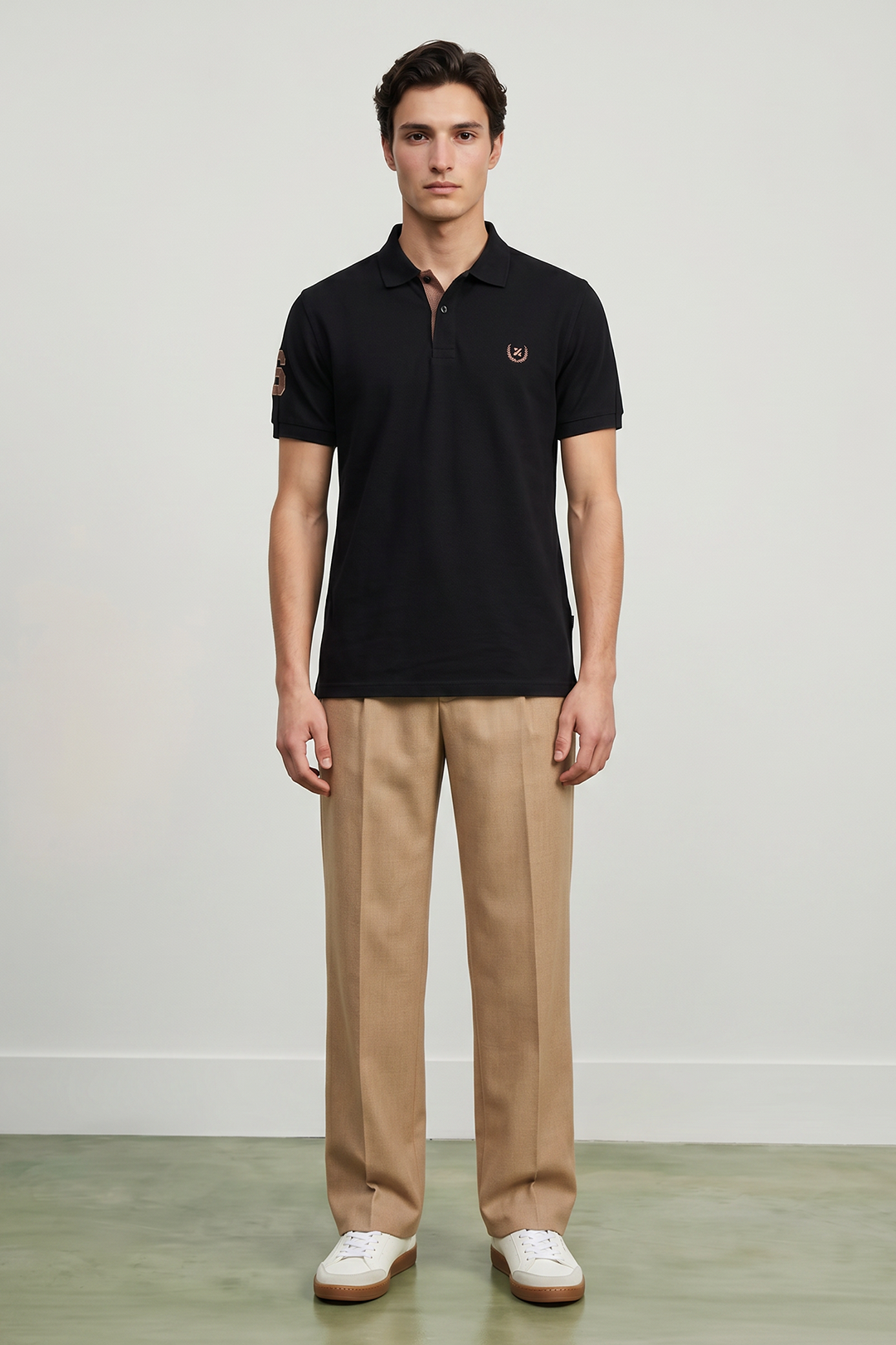 Contrast Placket Polo - 6004