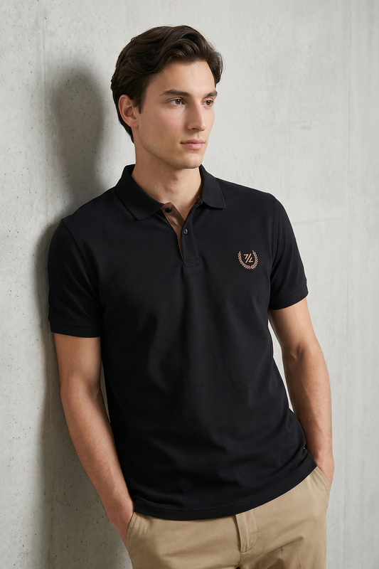 Contrast Placket Polo - 6004