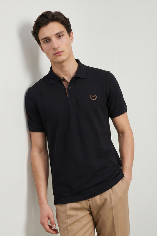 Contrast Placket Polo - 6004