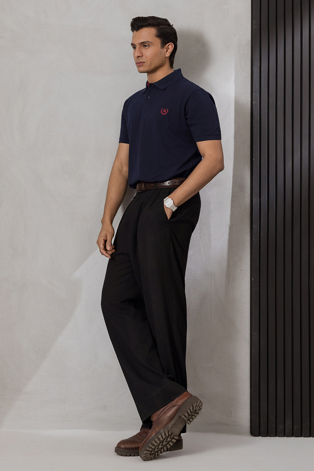 Contrast Placket Polo - 6004