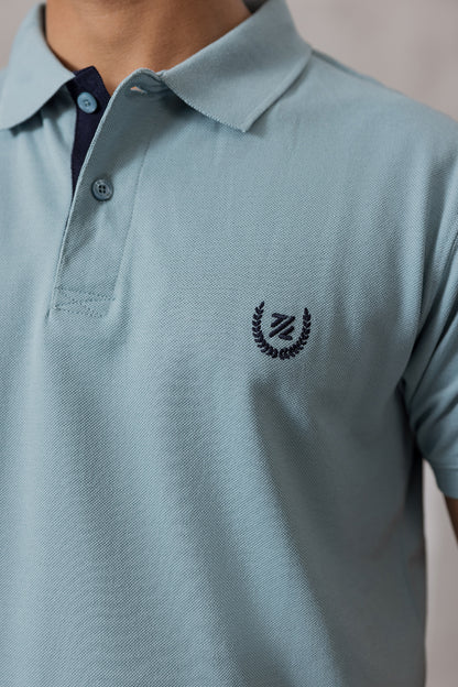 Contrast Placket Polo - 6004