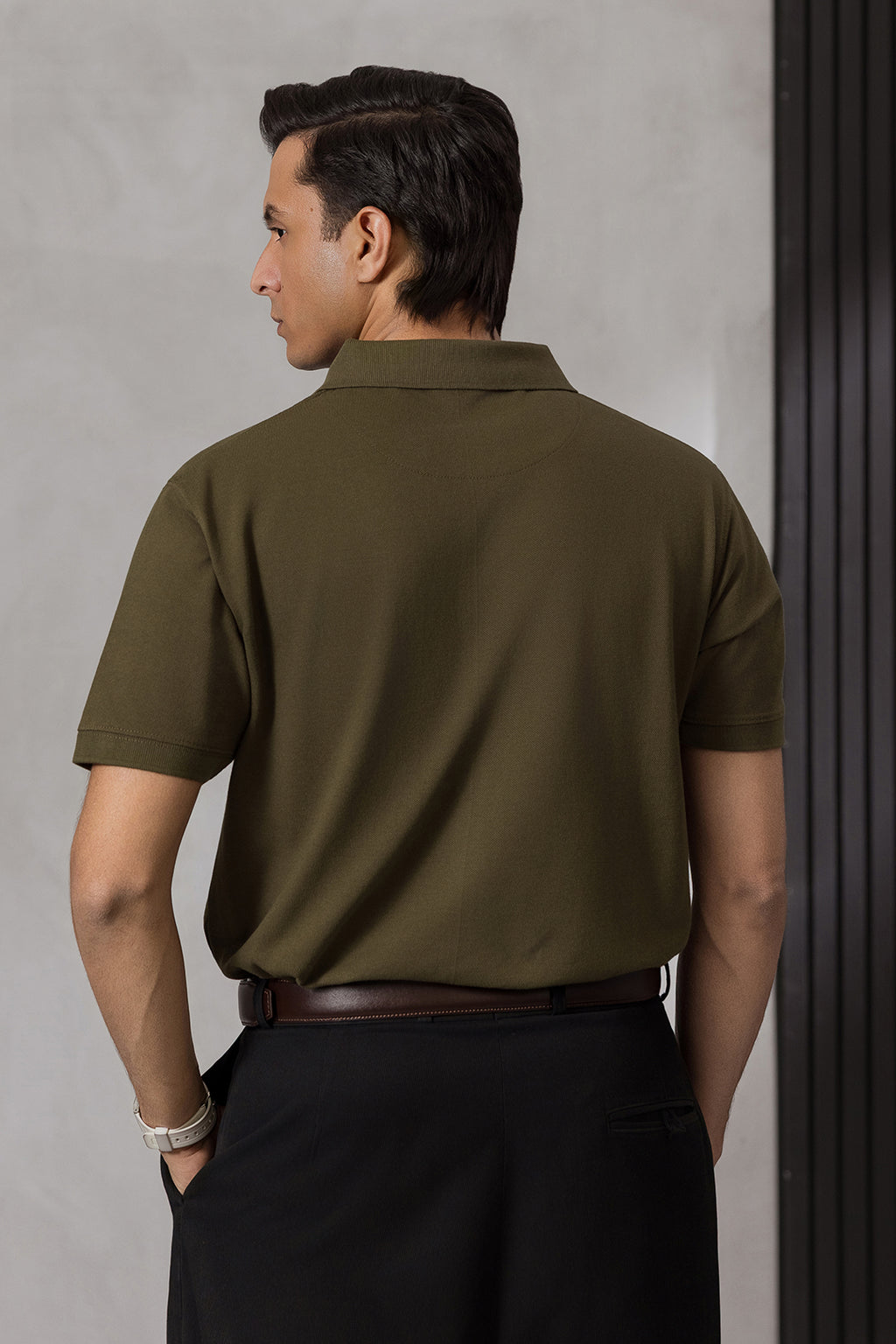 Contrast Placket Polo - 6004