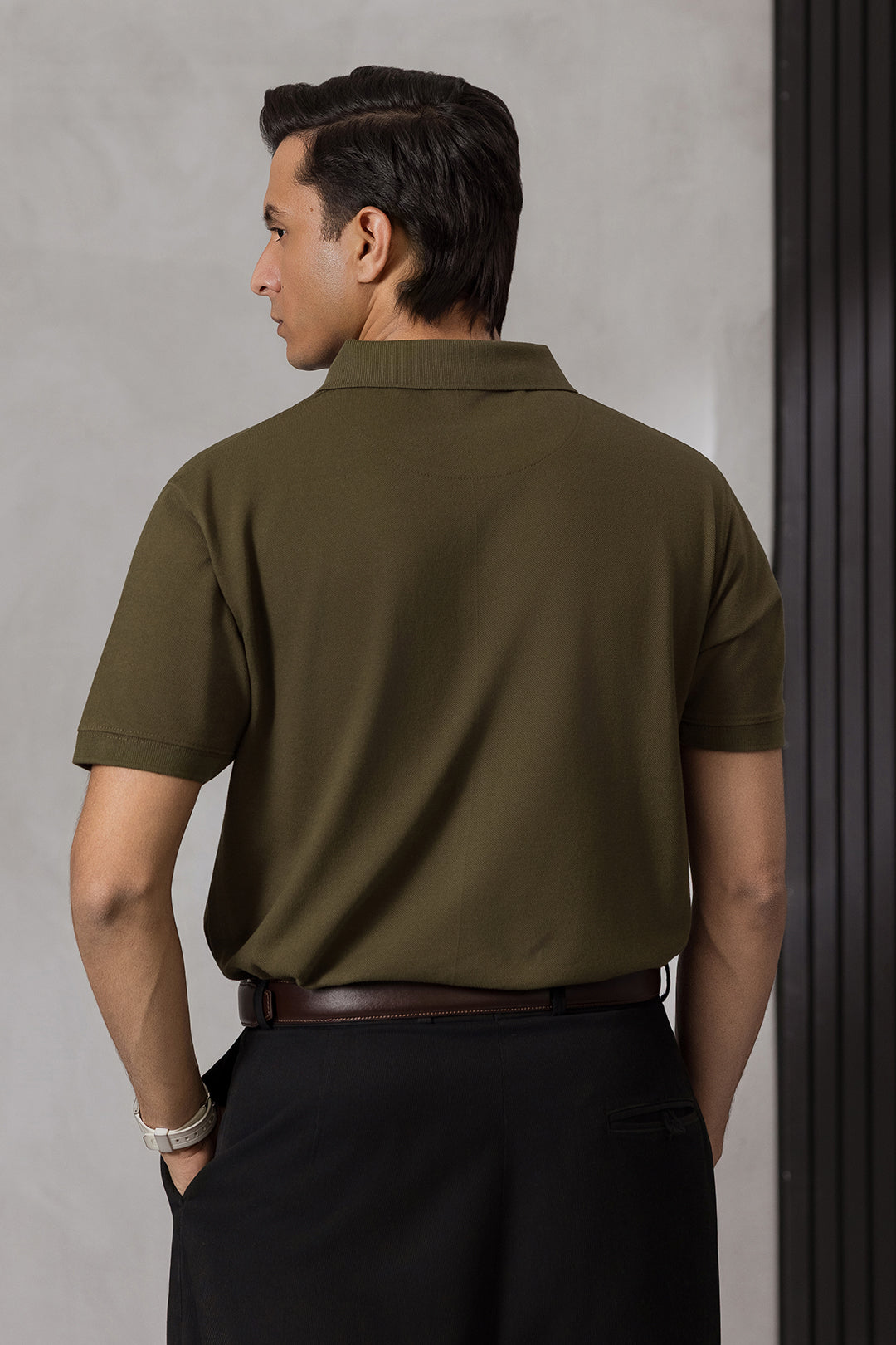 Contrast Placket Polo - 6004