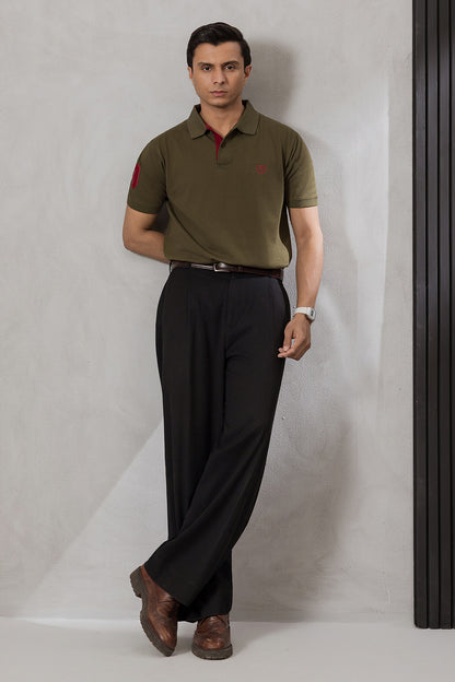Contrast Placket Polo - 6004