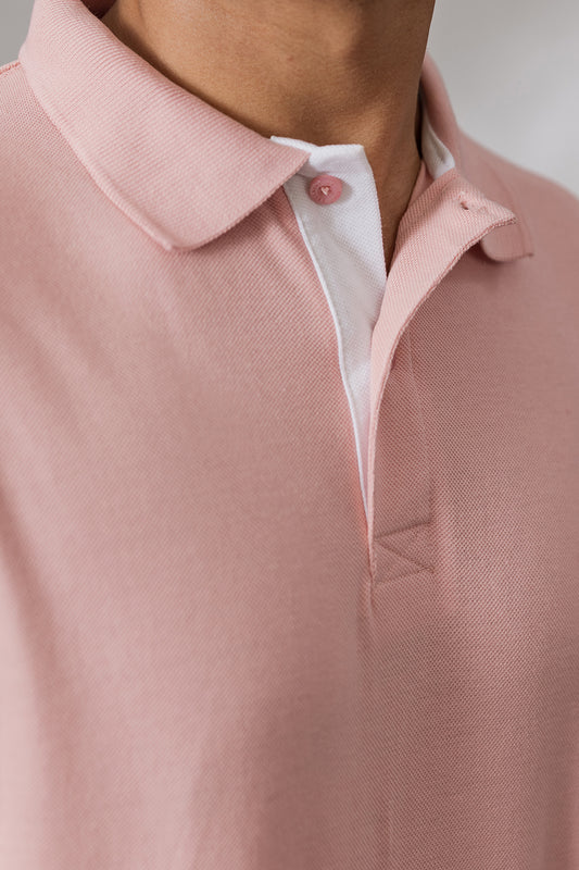 Contrast Placket Polo - 6004