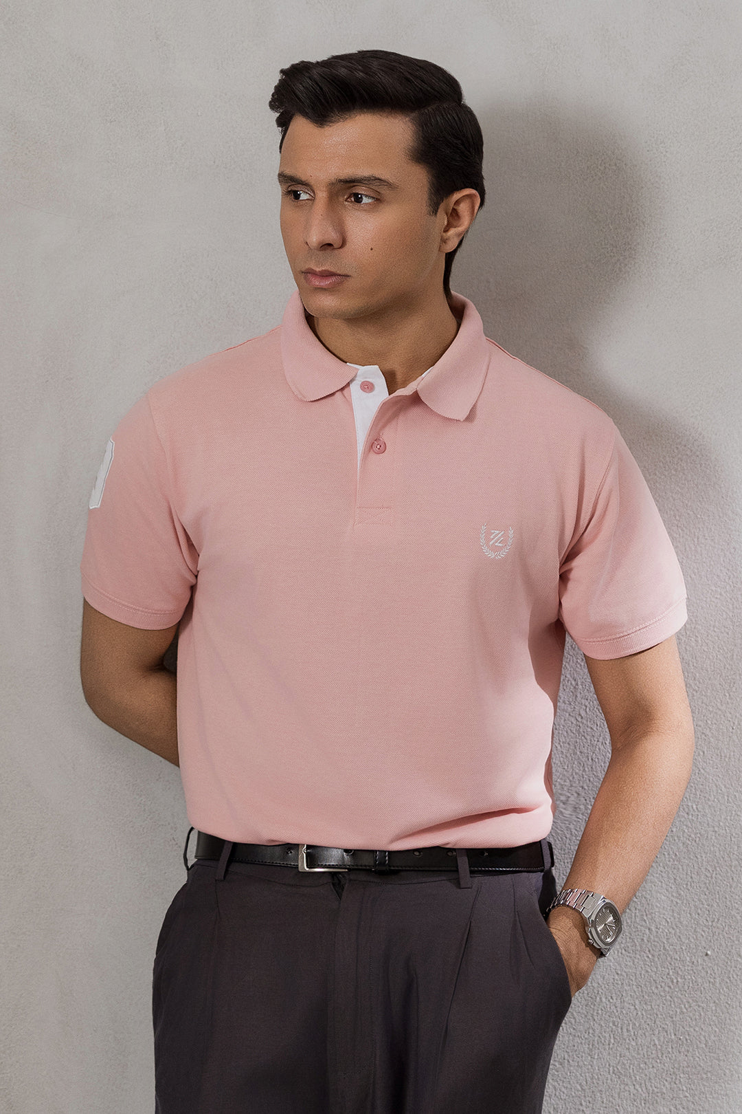 Contrast Placket Polo - 6004