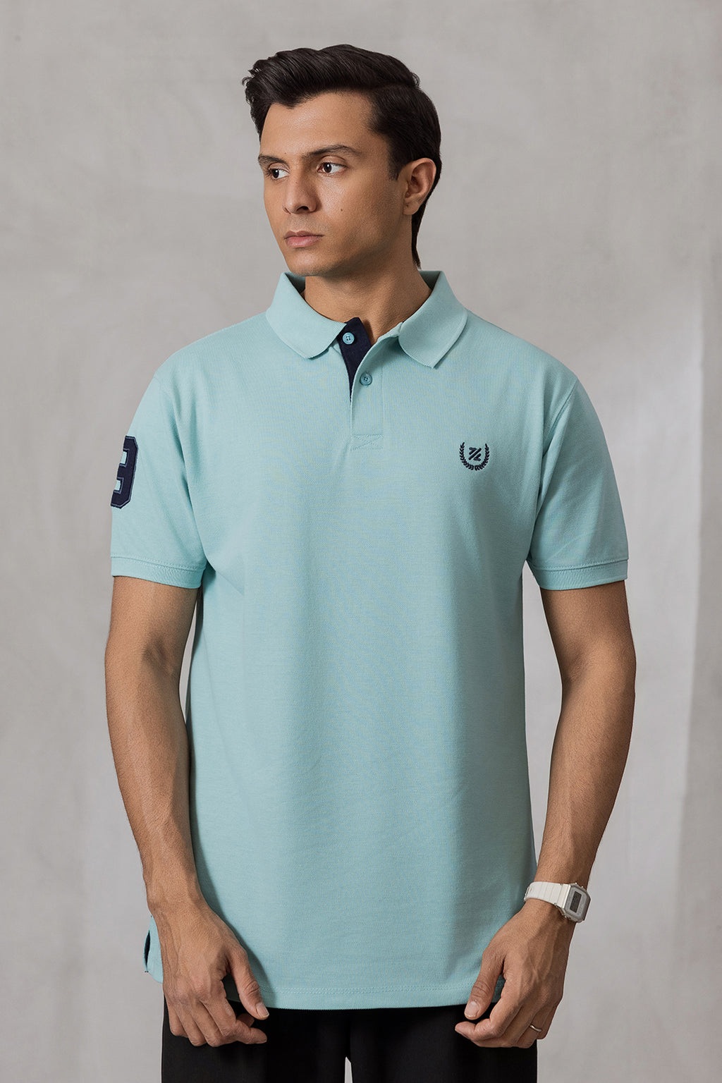 Contrast Placket Polo - 6004