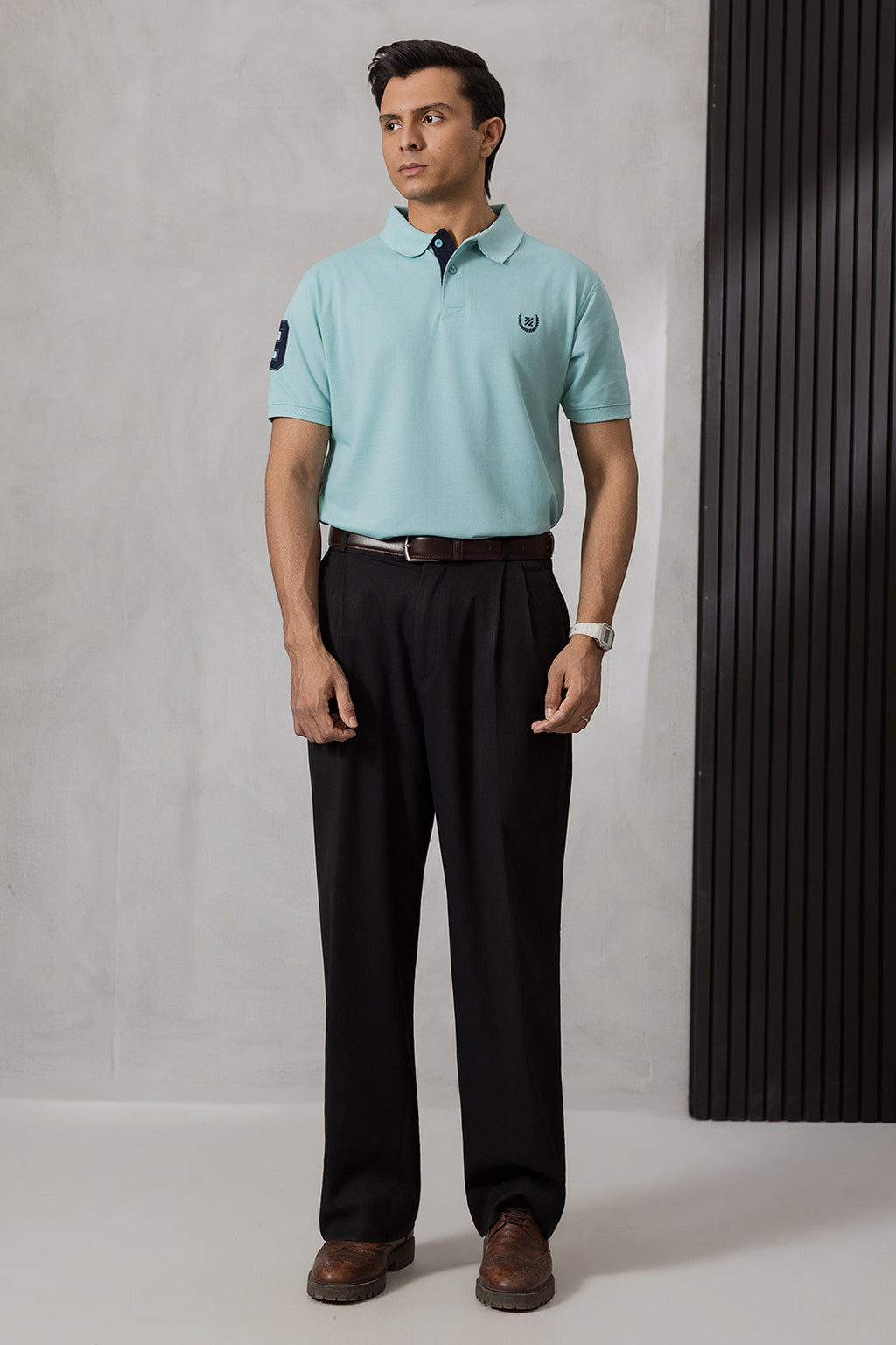 Contrast Placket Polo - 6004