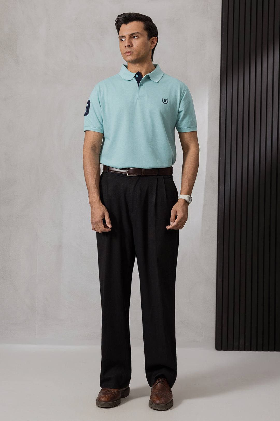 Contrast Placket Polo - 6004