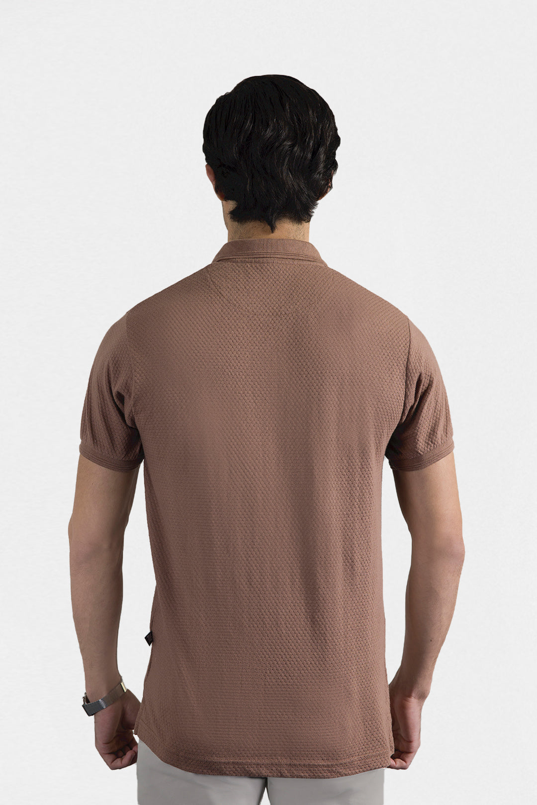 Textured Johnny Collar Polo - 5004