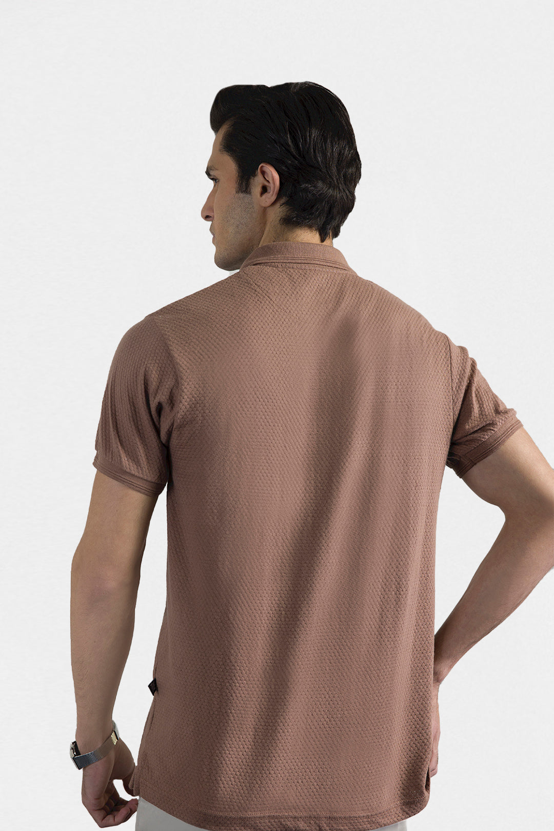 Textured Johnny Collar Polo - 5004