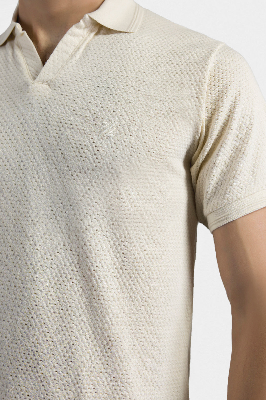 Textured Johnny Collar Polo - 5004