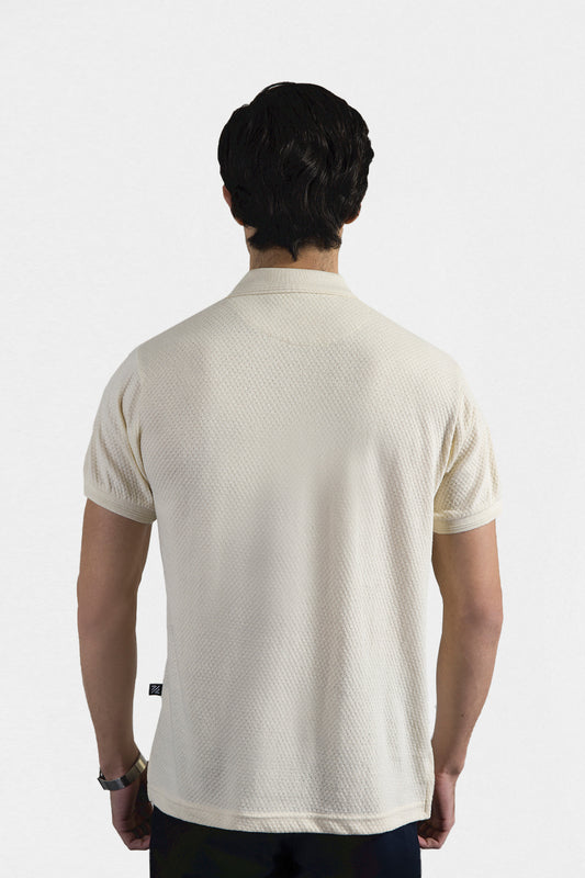 Textured Johnny Collar Polo - 5004