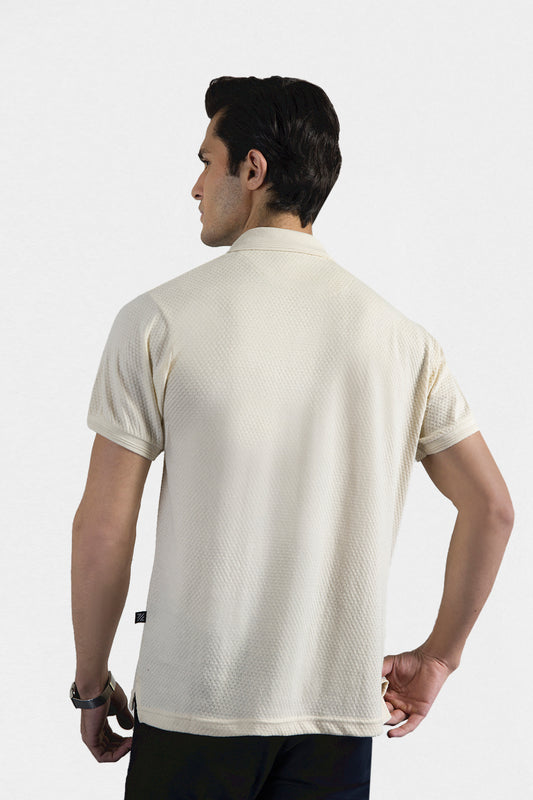 Textured Johnny Collar Polo - 5004