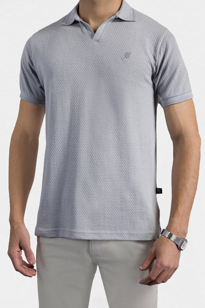 Textured Johnny Collar Polo - 5004