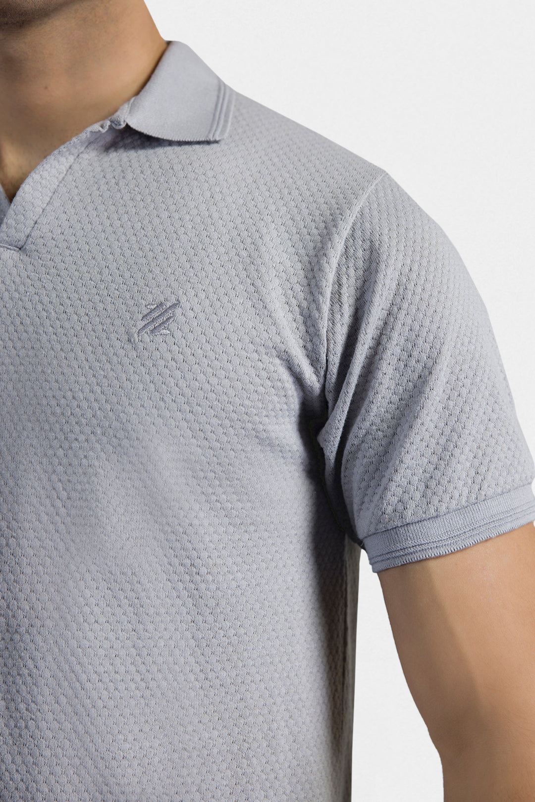 Textured Johnny Collar Polo - 5004