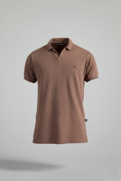 Textured Johnny Collar Polo - 5004