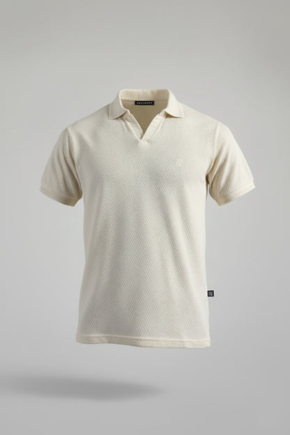 Textured Johnny Collar Polo - 5004
